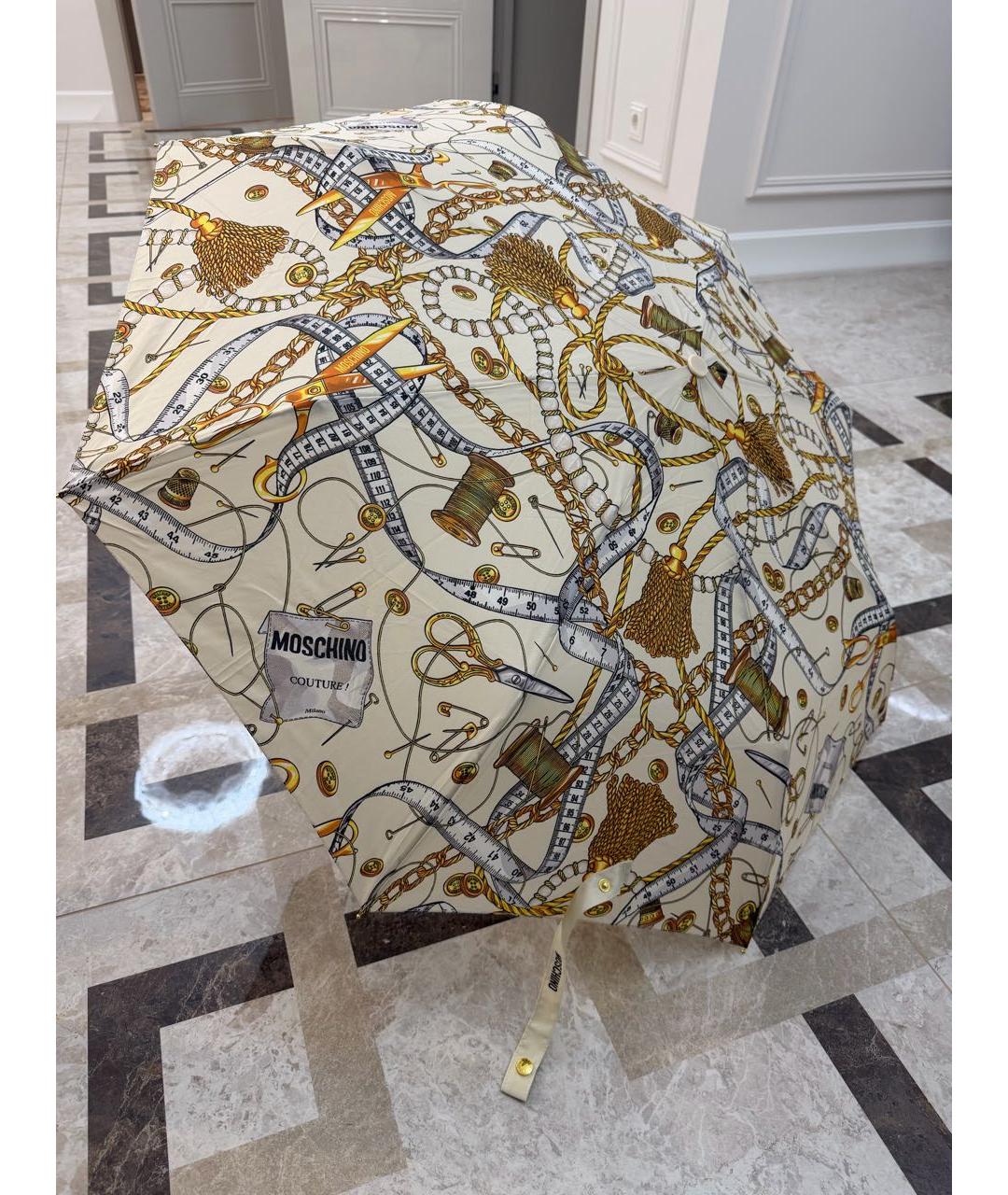 MOSCHINO Бежевый зонт, фото 3