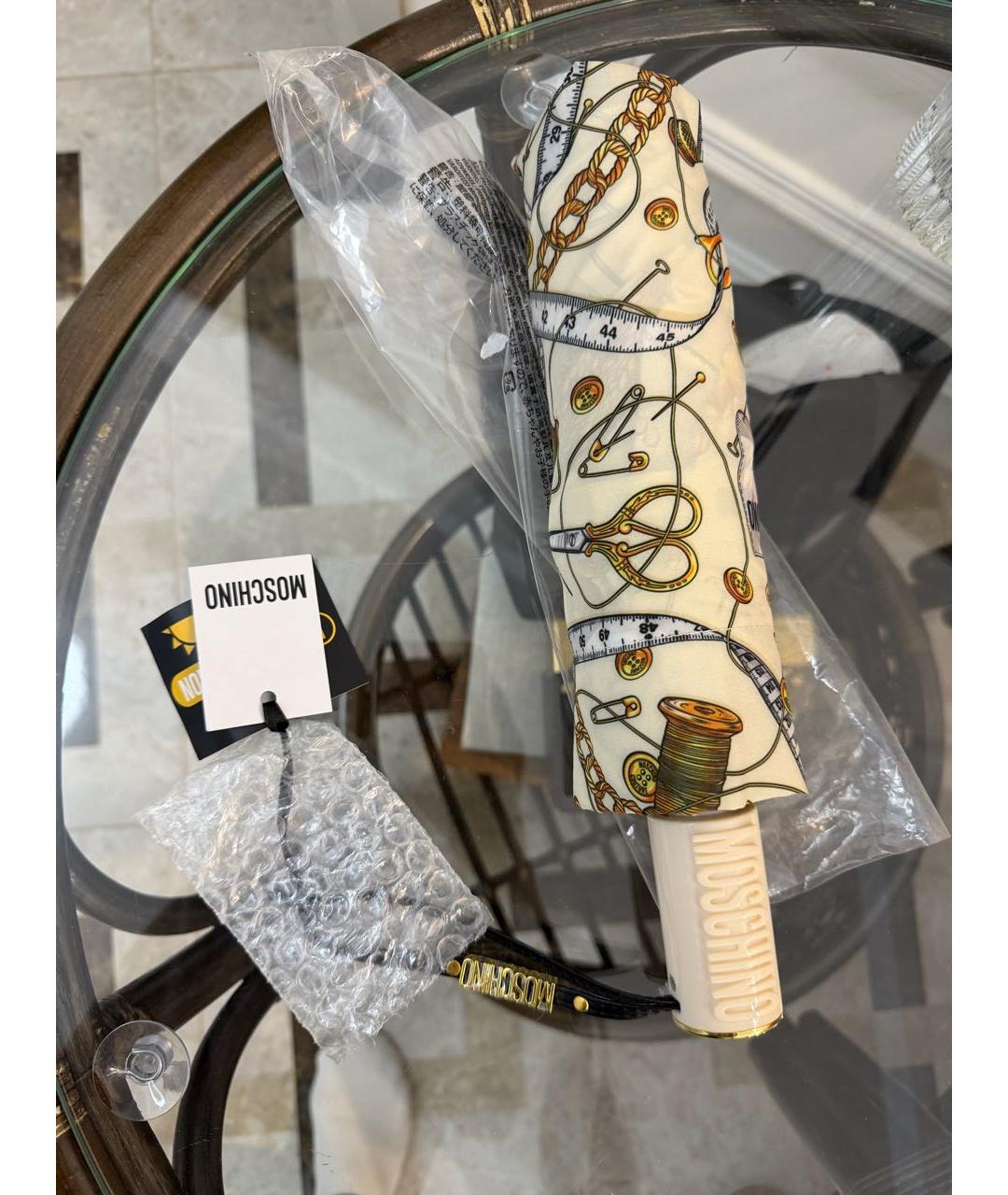 MOSCHINO Бежевый зонт, фото 6