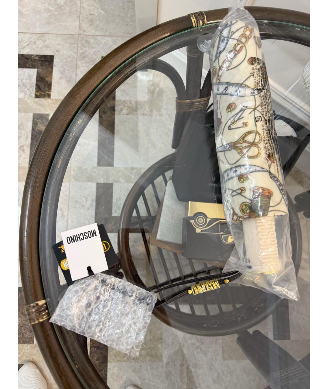 MOSCHINO Бежевый зонт, фото 5