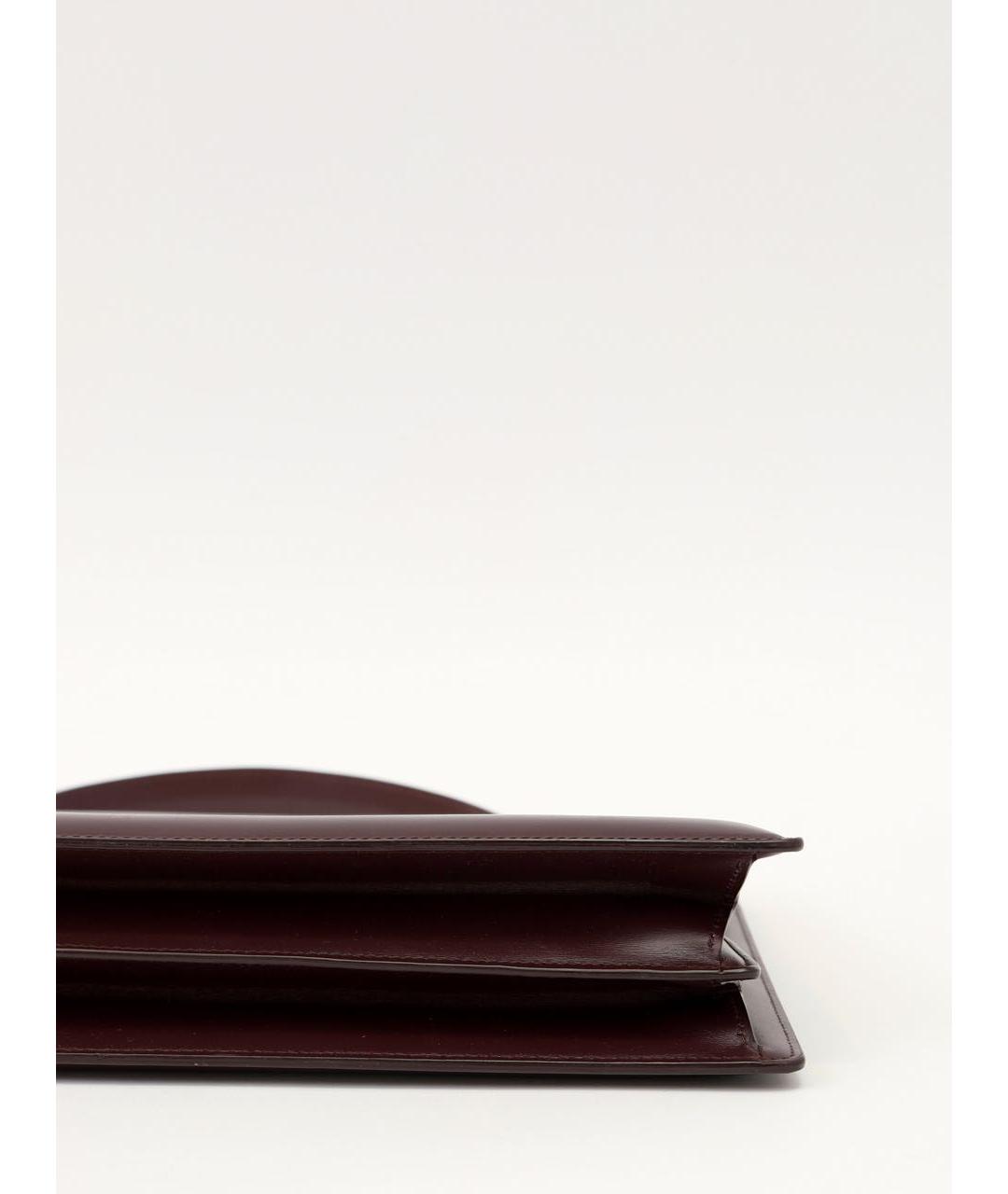 CELINE Бордовая кожаная сумка тоут, фото 8