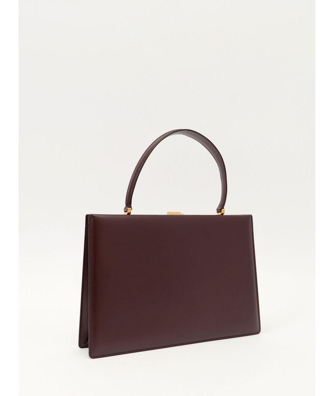 CELINE Бордовая кожаная сумка тоут, фото 3