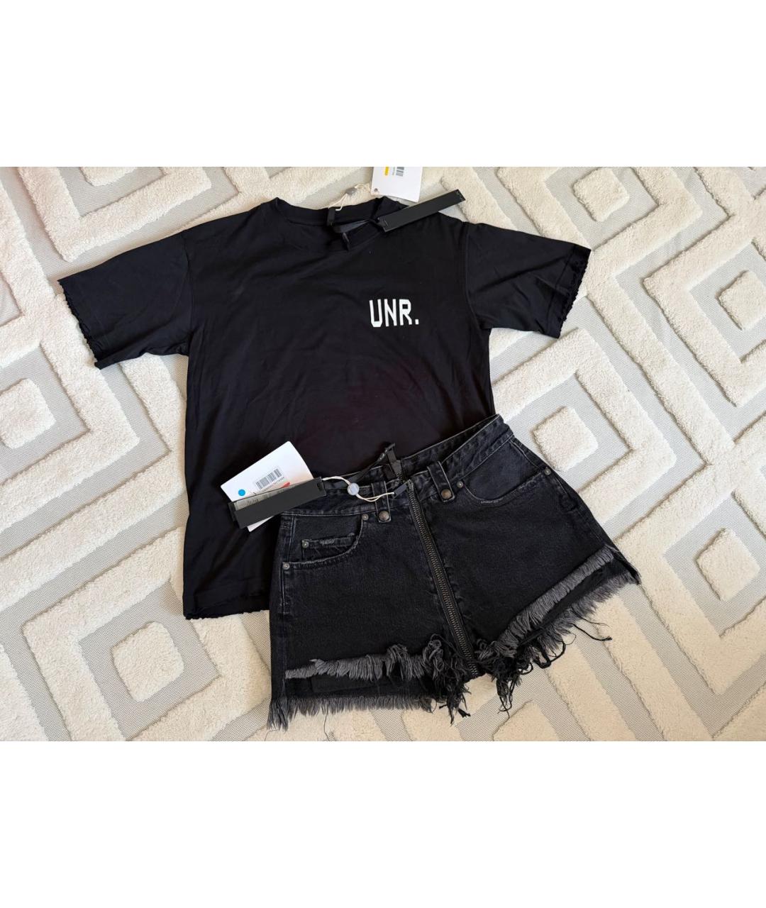 UNRAVEL PROJECT Черная хлопковая футболка, фото 4