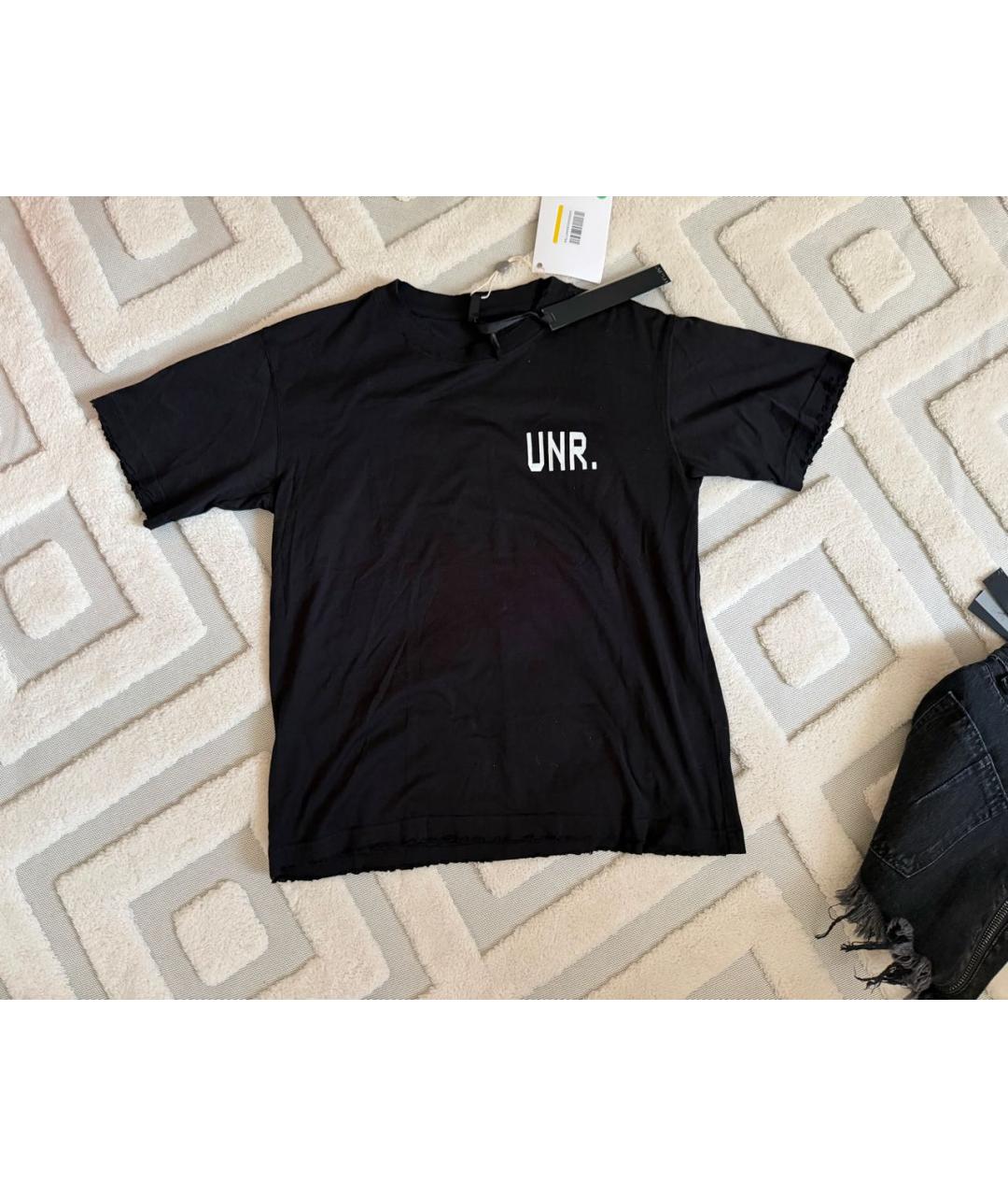 UNRAVEL PROJECT Черная хлопковая футболка, фото 3