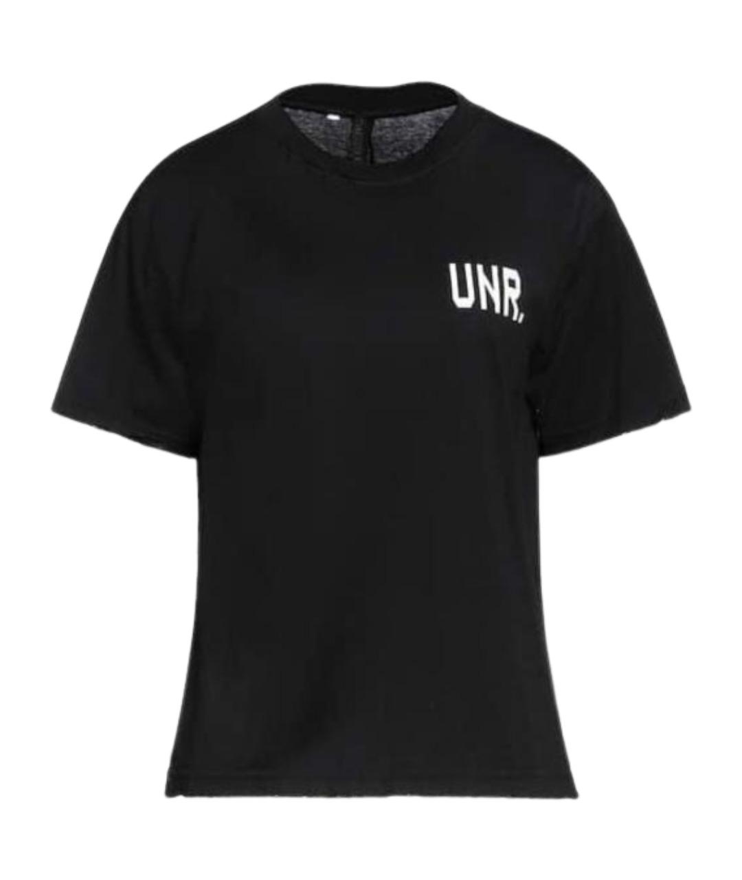 UNRAVEL PROJECT Черная хлопковая футболка, фото 1