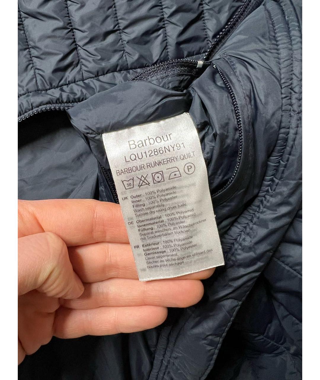 BARBOUR Темно-синяя полиэстеровая куртка, фото 8