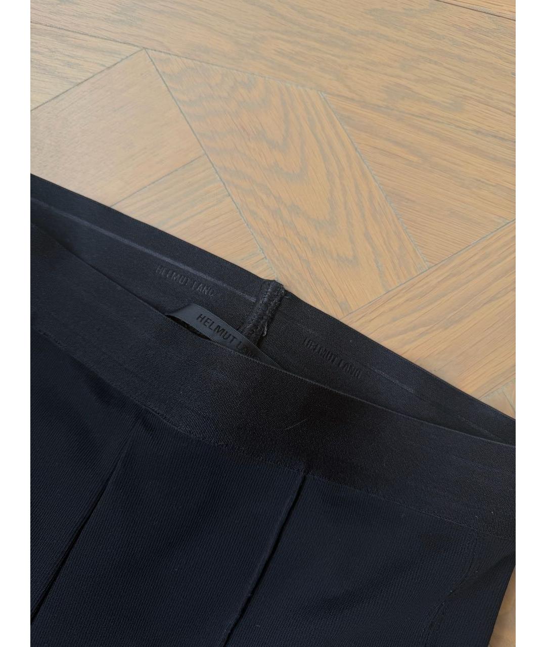 HELMUT LANG Черные вискозные брюки узкие, фото 2