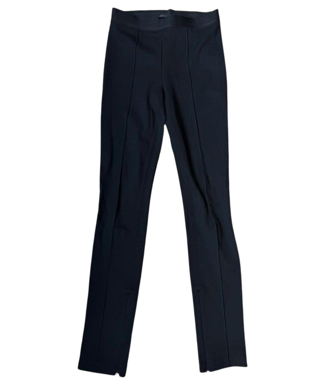 HELMUT LANG Черные вискозные брюки узкие, фото 1