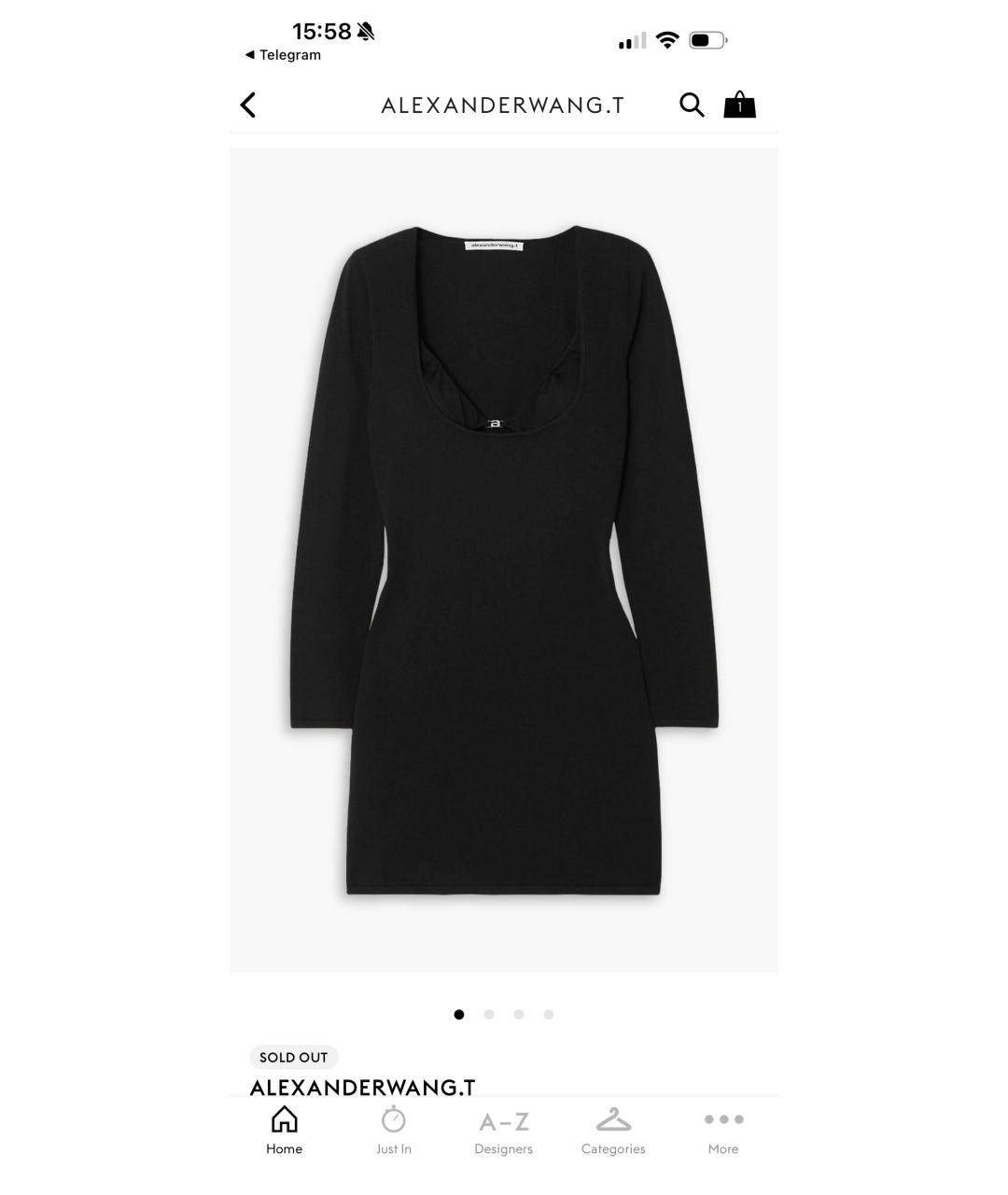 ALEXANDER WANG Черное повседневное платье, фото 7