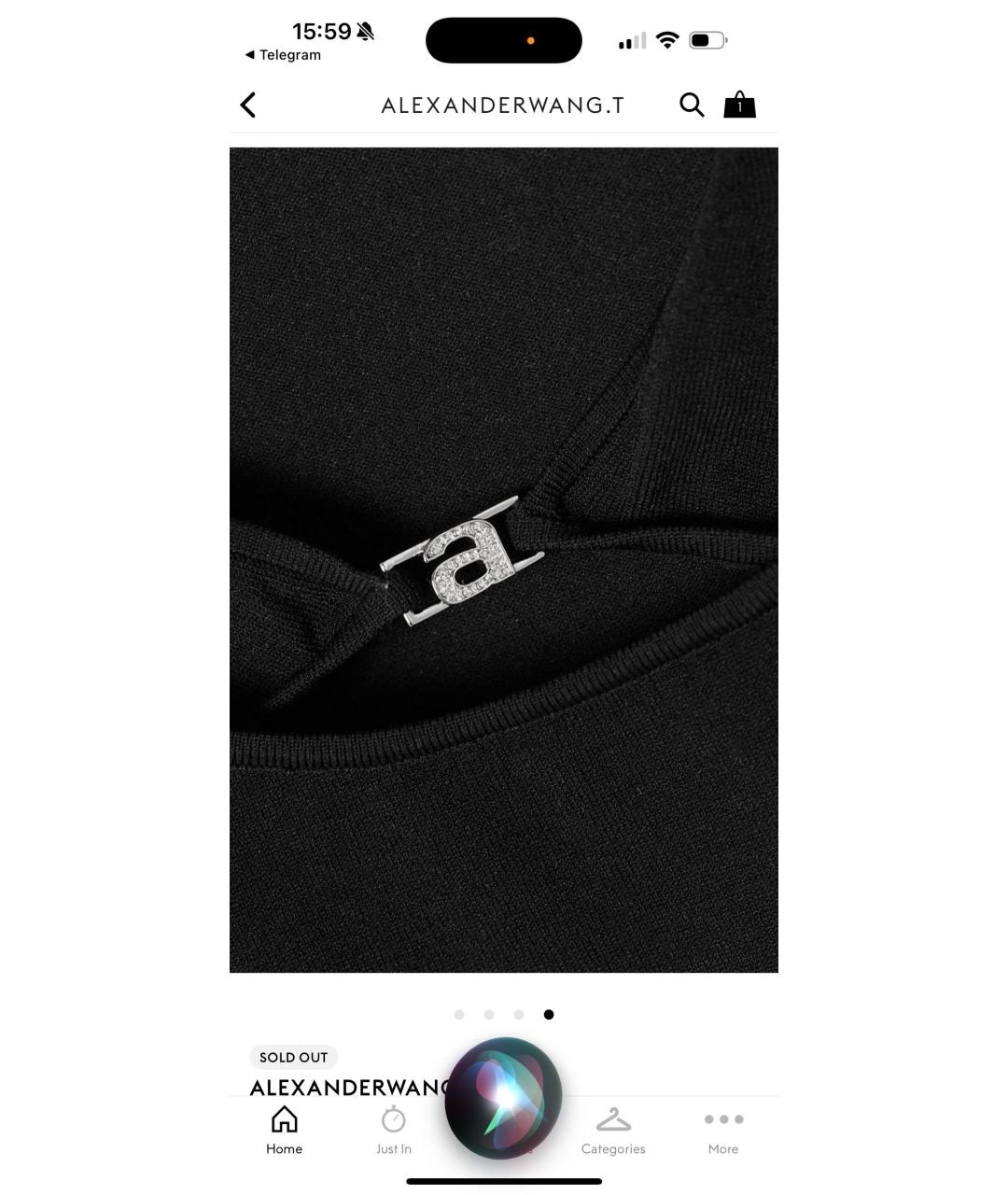 ALEXANDER WANG Черное повседневное платье, фото 3