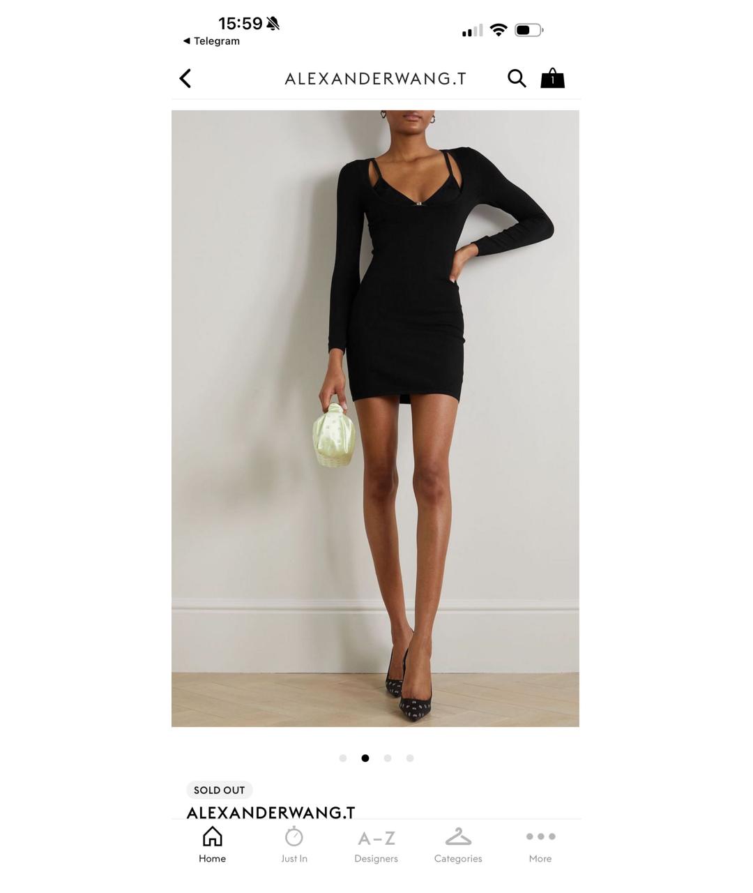 ALEXANDER WANG Черное повседневное платье, фото 2