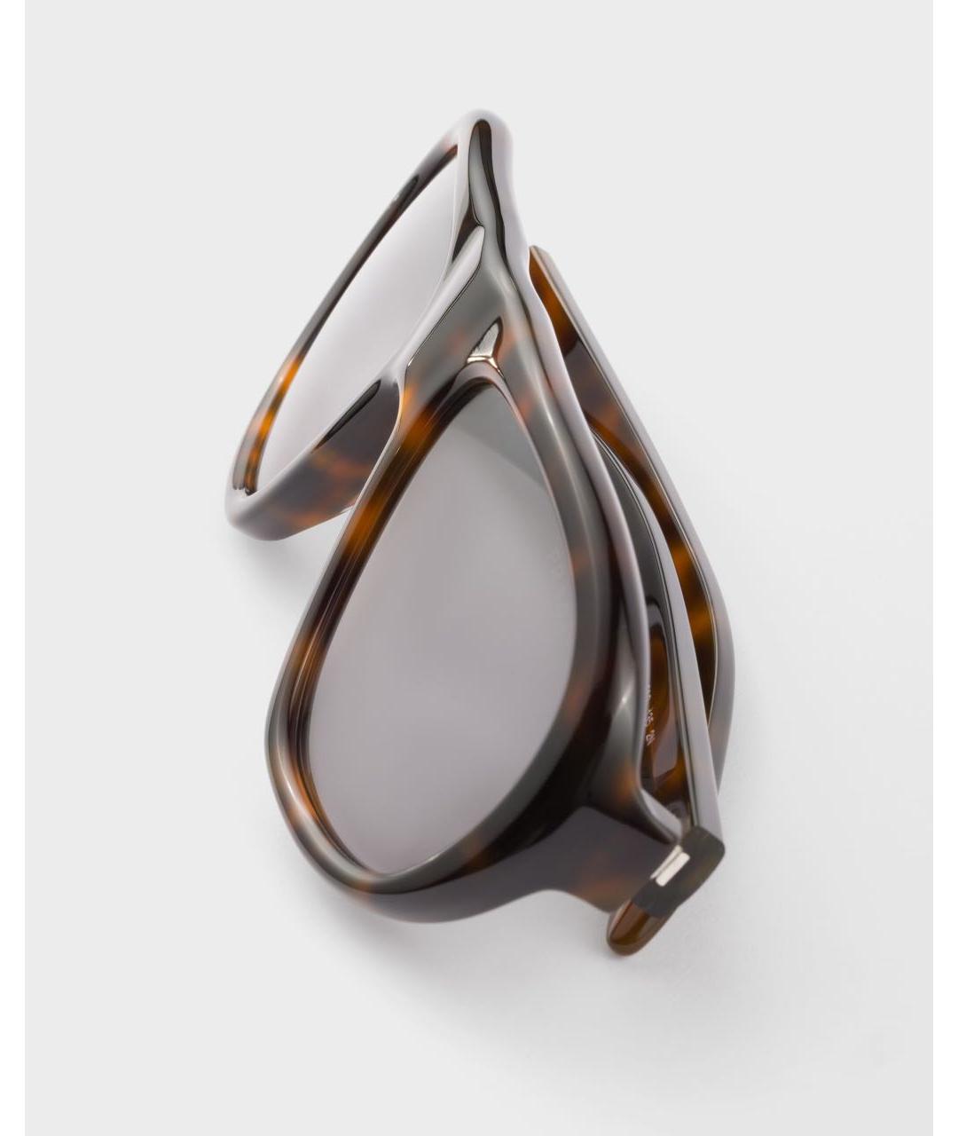 PRADA Коричневые пластиковые солнцезащитные очки, фото 3