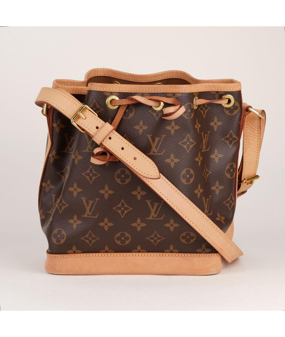 LOUIS VUITTON Коричневая кожаная сумка через плечо, фото 8