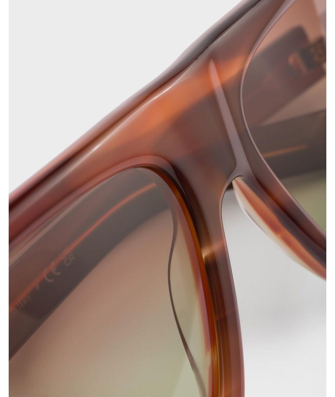 PRADA Коричневые пластиковые солнцезащитные очки, фото 4