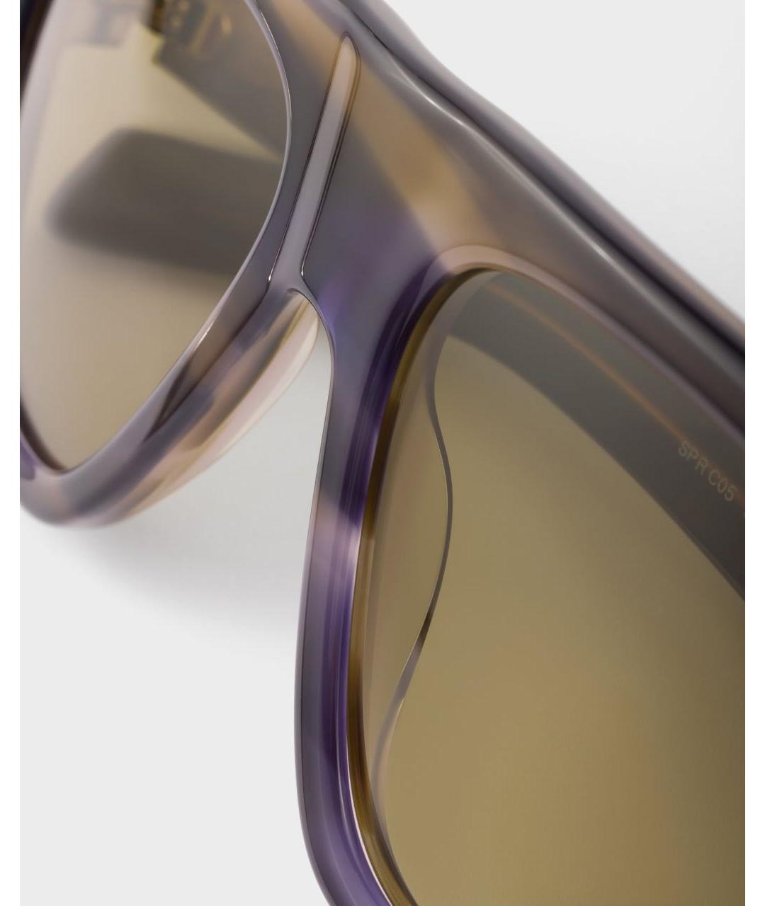PRADA Фиолетовые пластиковые солнцезащитные очки, фото 3