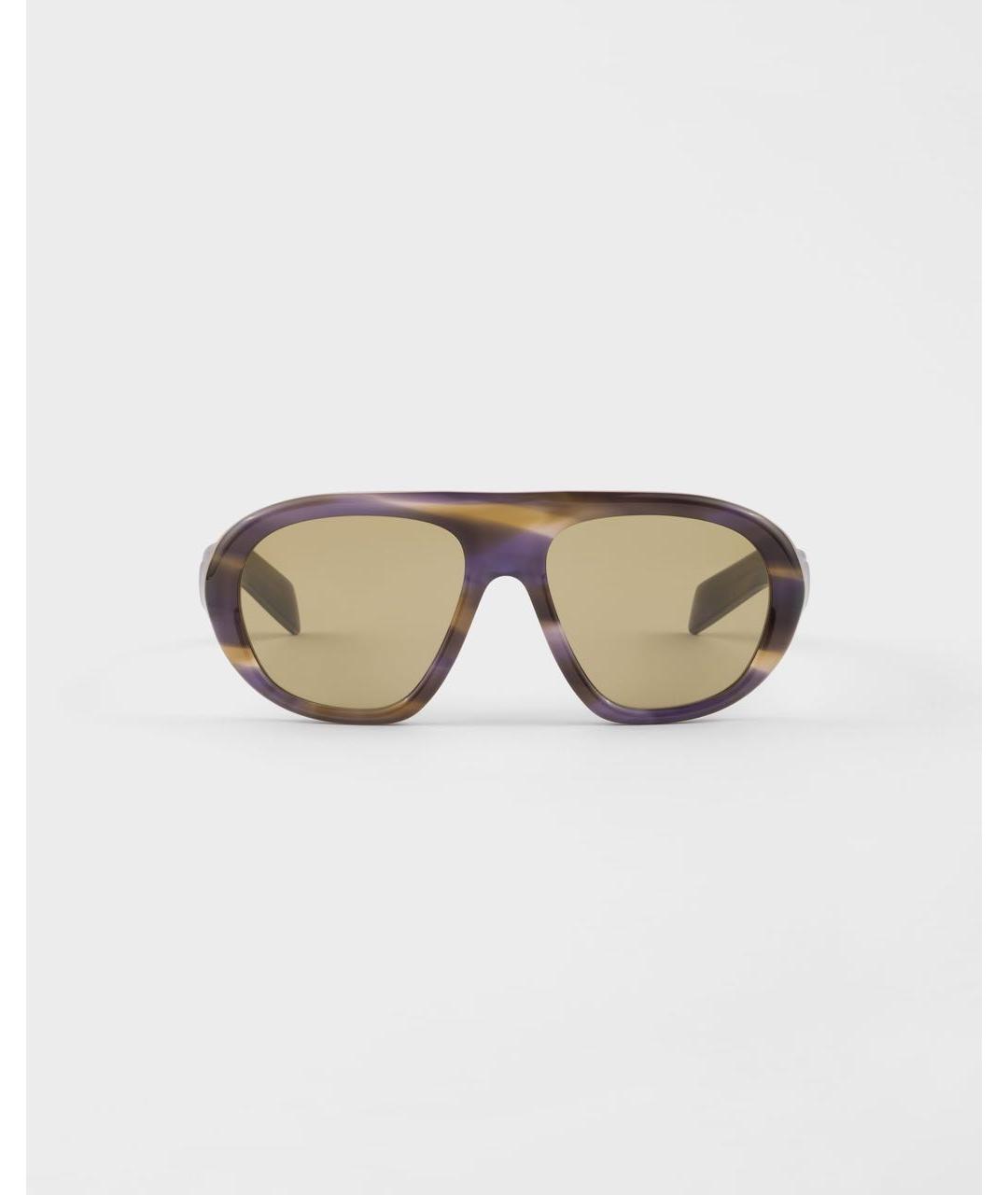 PRADA Фиолетовые пластиковые солнцезащитные очки, фото 6
