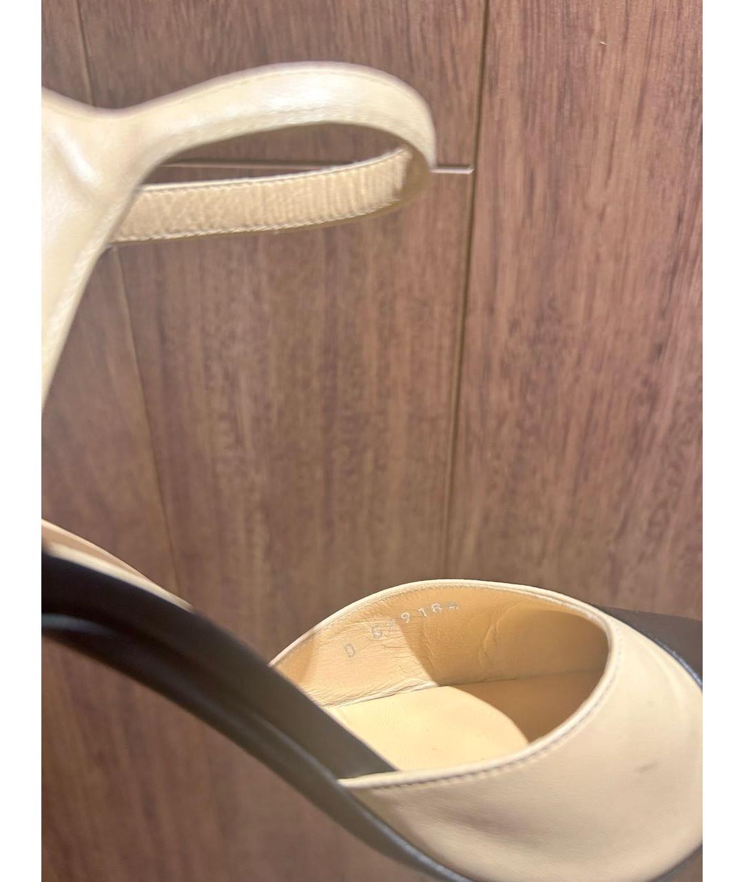 CHANEL Бежевые кожаные туфли, фото 8