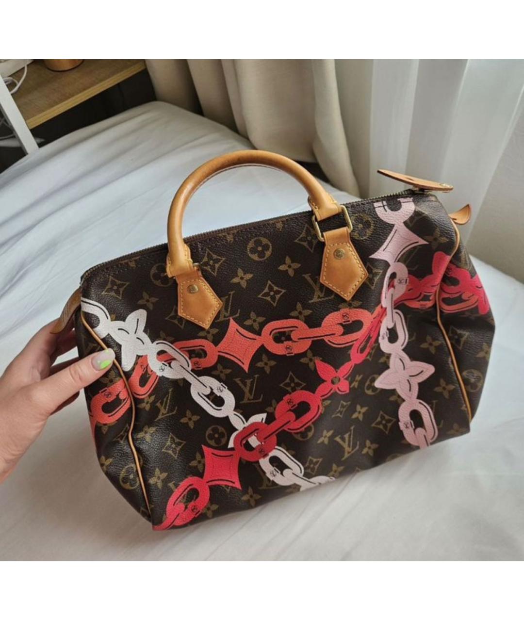 LOUIS VUITTON Коричневая кожаная сумка через плечо, фото 1
