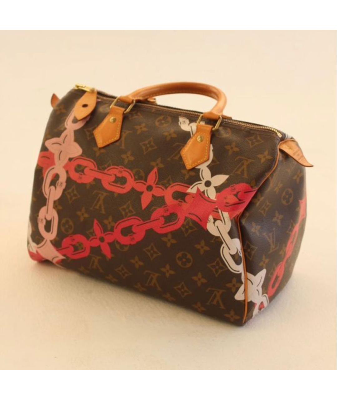 LOUIS VUITTON Коричневая кожаная сумка через плечо, фото 2