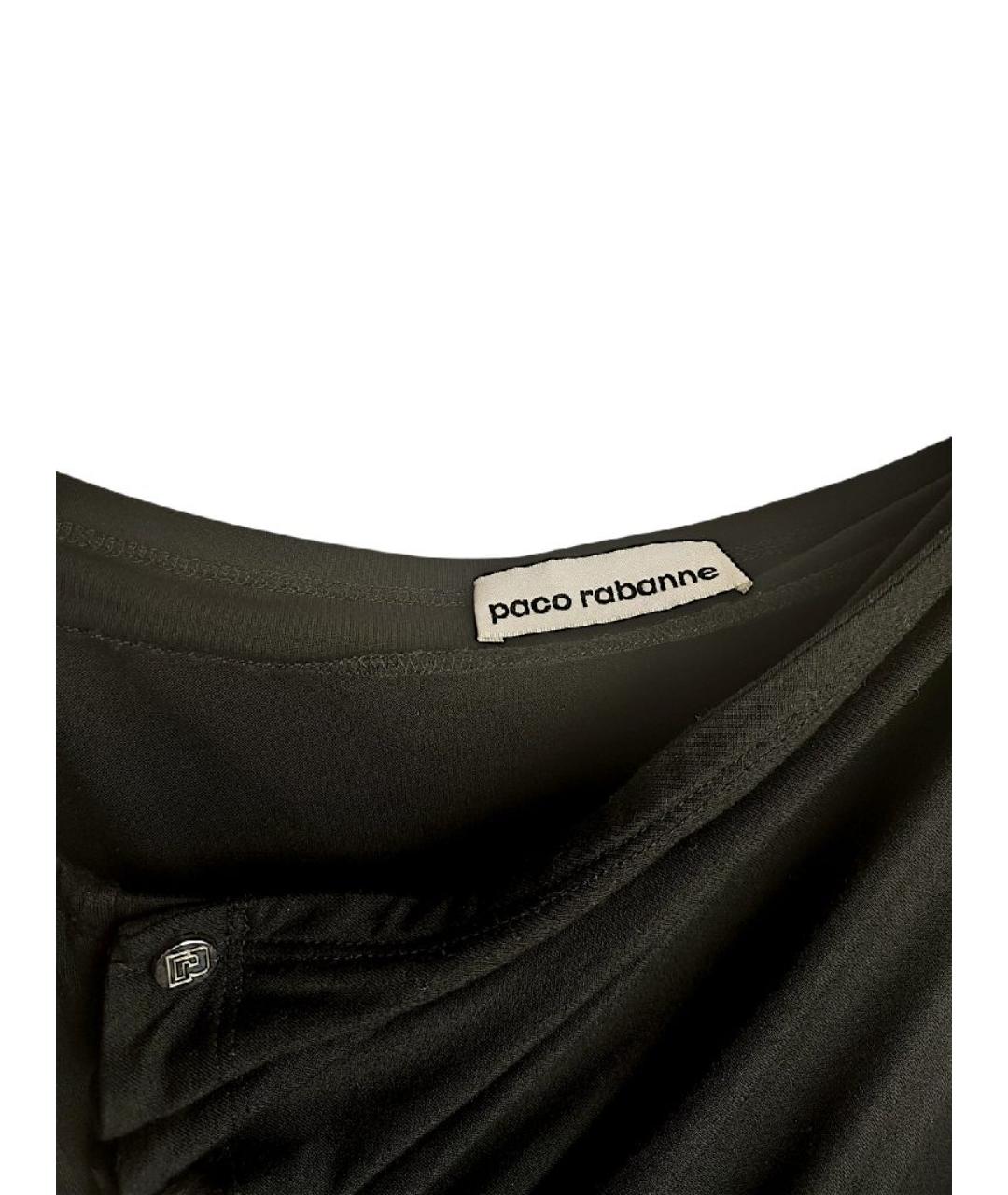 PACO RABANNE Черный вискозный сарафан, фото 3