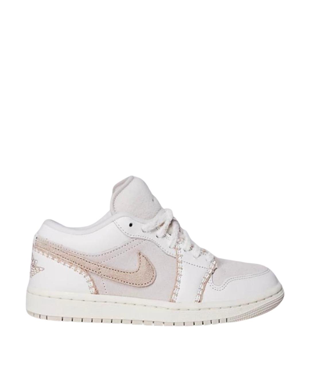 JORDAN Бежевые кожаные кроссовки, фото 1