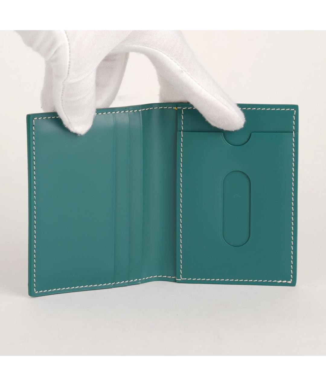 GOYARD Зеленый кожаный кардхолдер, фото 8
