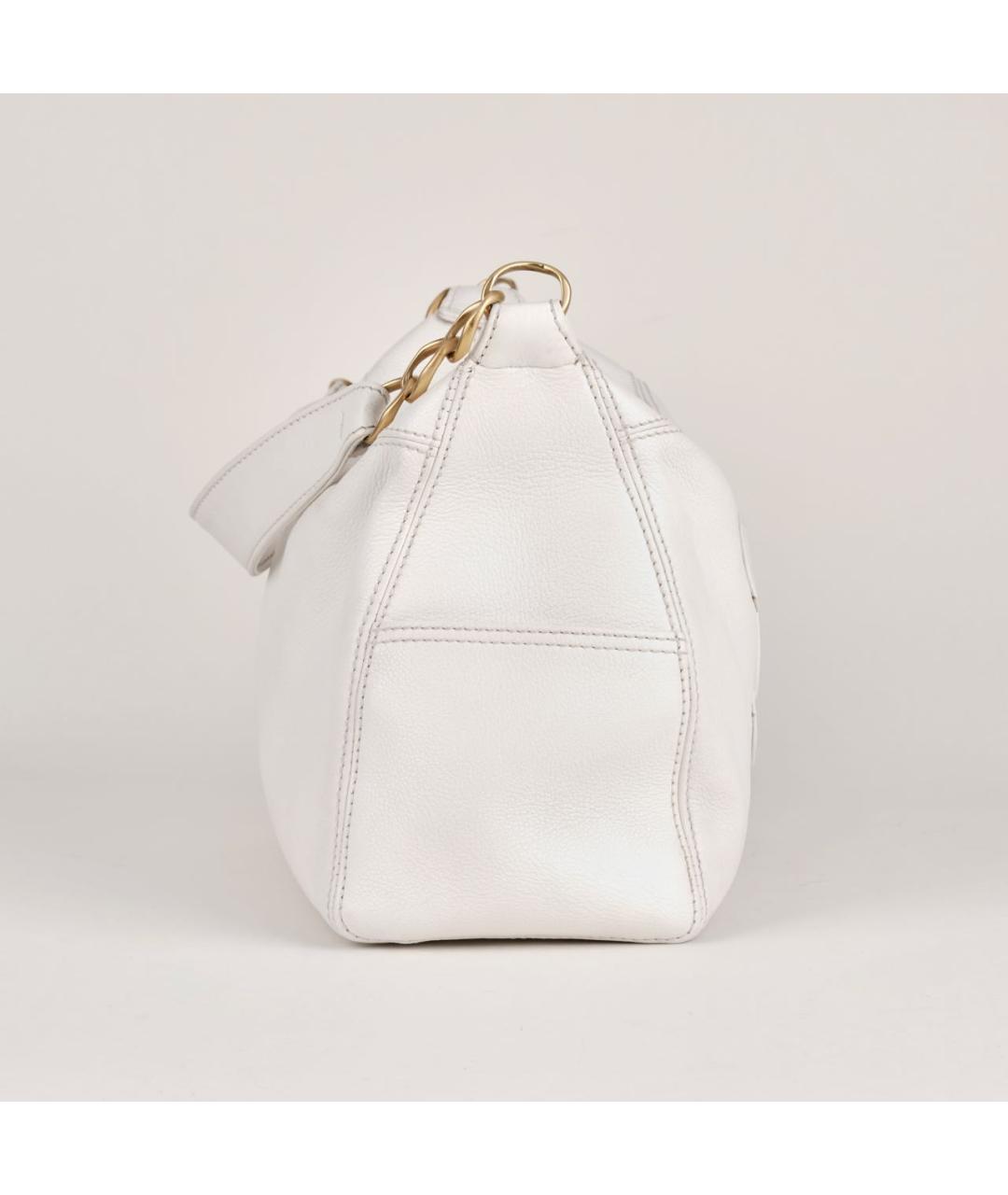 CHANEL Белая кожаная сумка тоут, фото 3