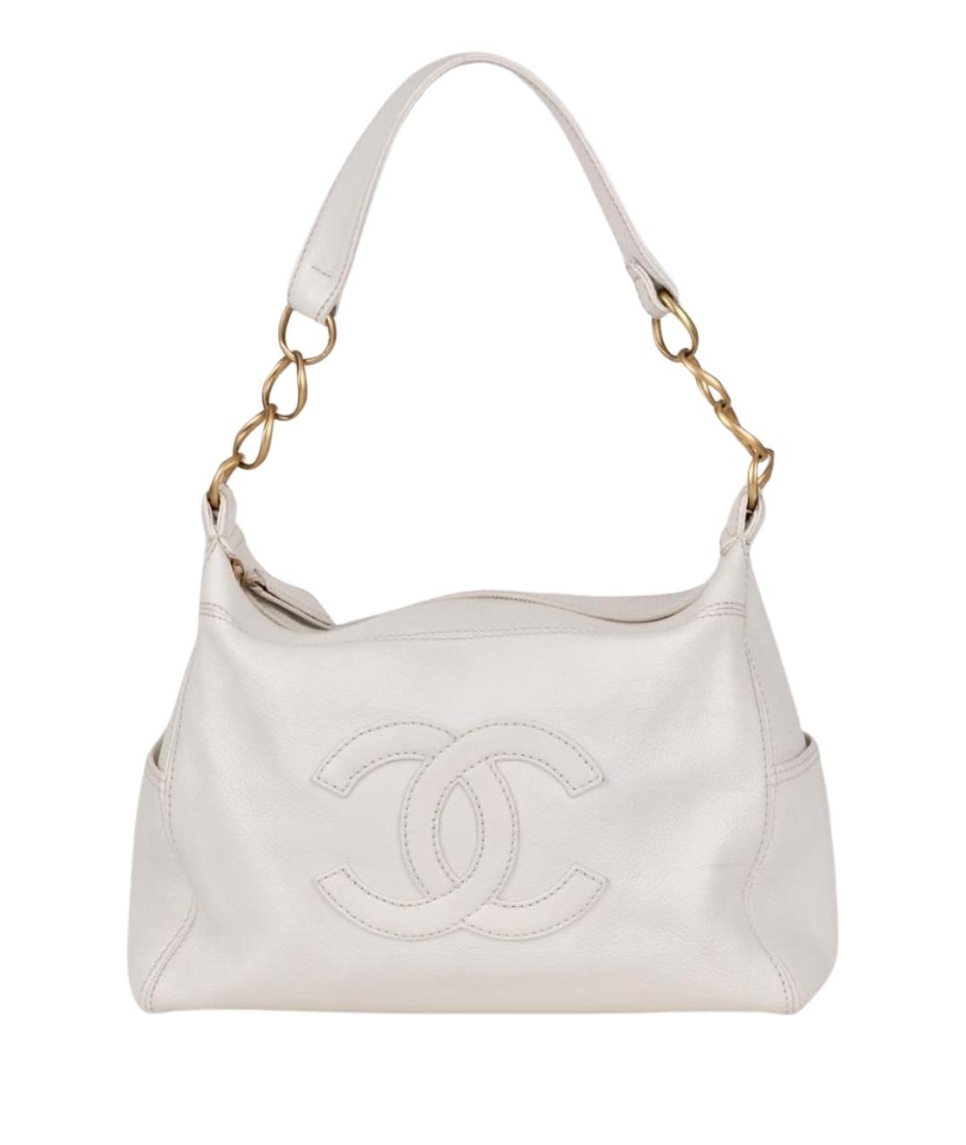 CHANEL Белая кожаная сумка тоут, фото 1