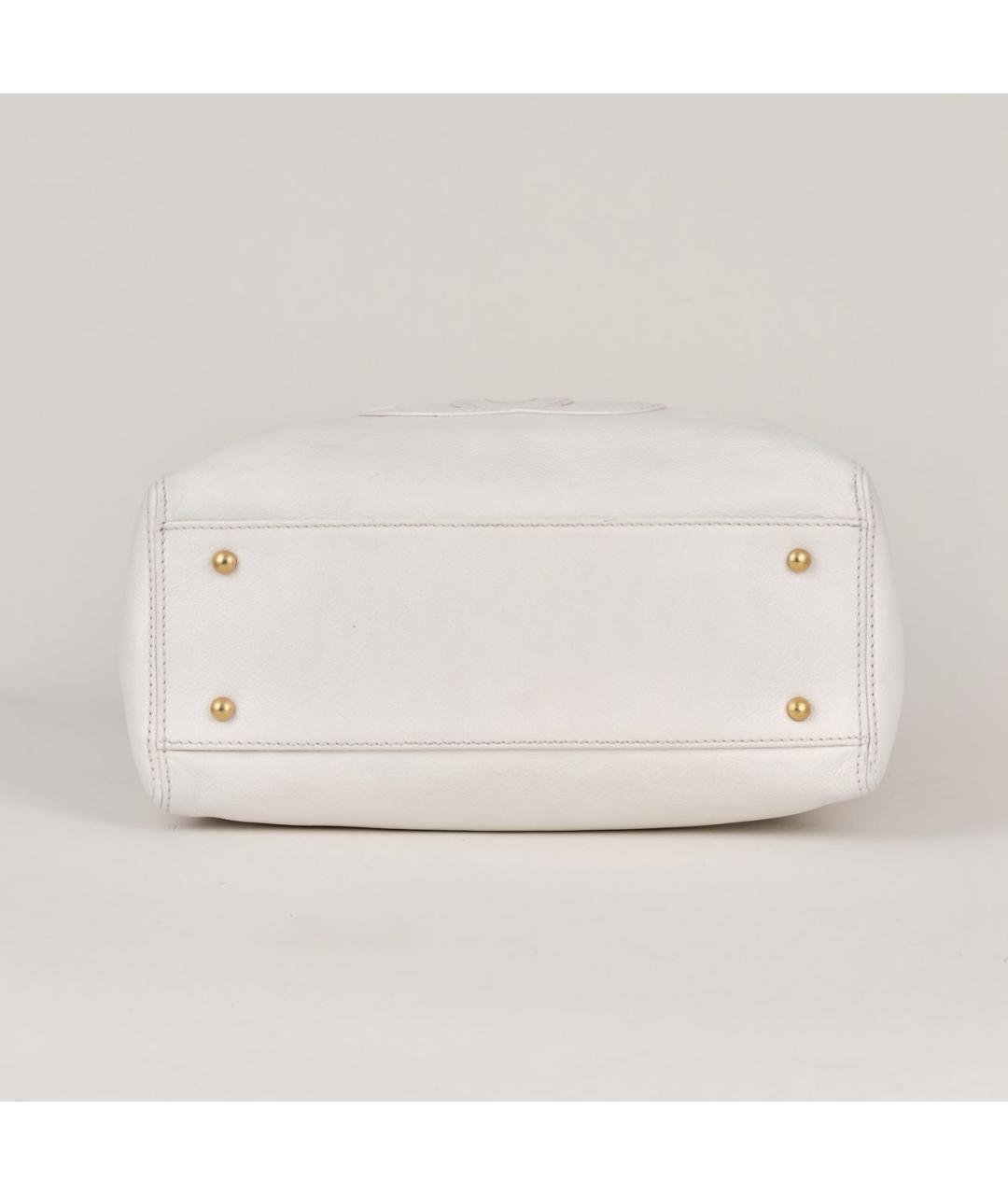 CHANEL Белая кожаная сумка тоут, фото 5