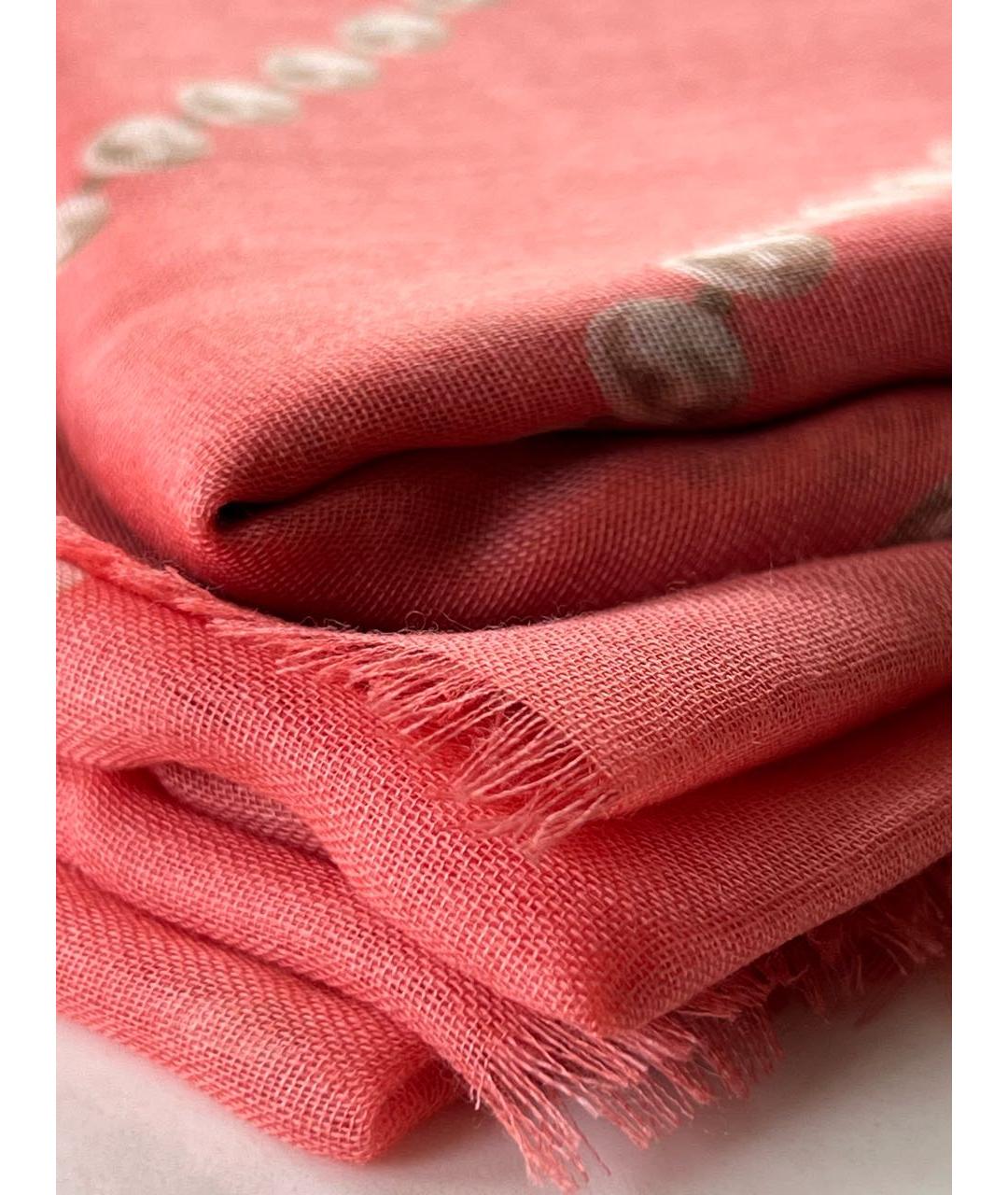 CHANEL Коралловый кашемировый платок, фото 2