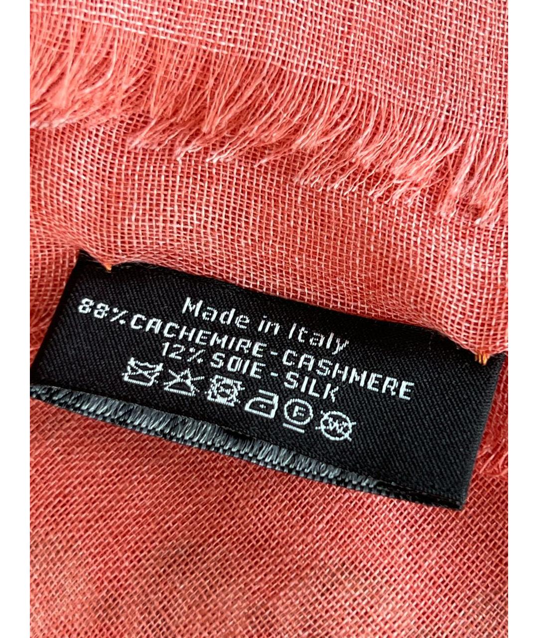 CHANEL Коралловый кашемировый платок, фото 7