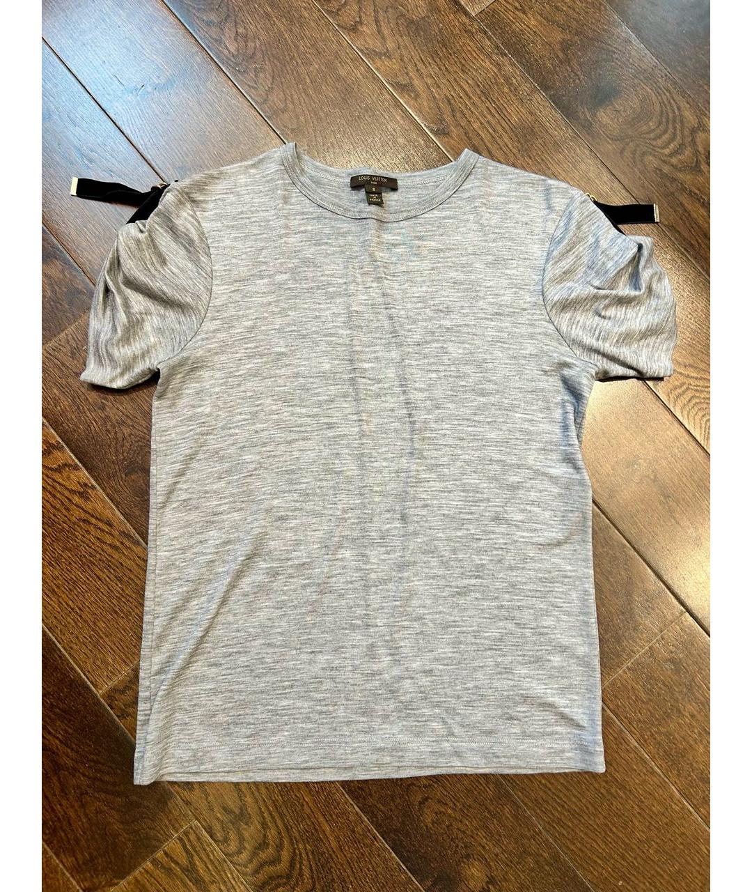 LOUIS VUITTON Серая шерстяная футболка, фото 2