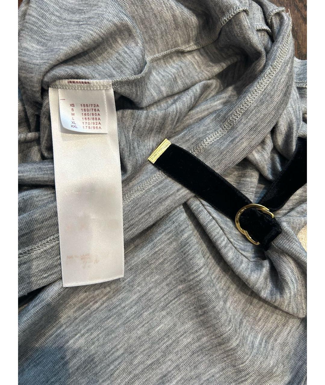 LOUIS VUITTON Серая шерстяная футболка, фото 5