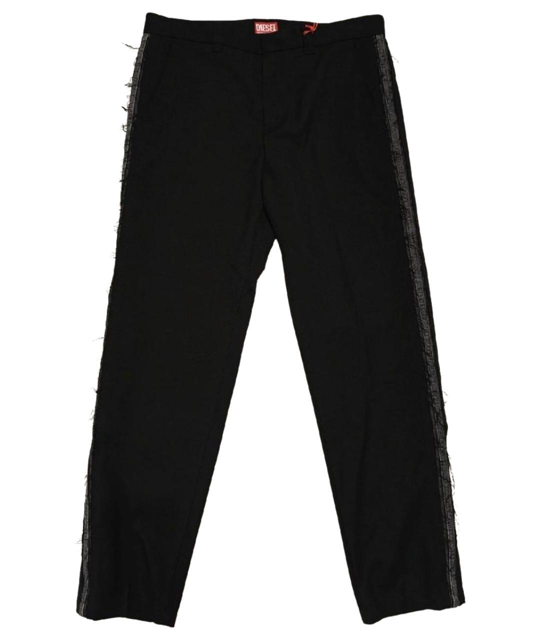 DIESEL Черные полиэстеровые повседневные брюки, фото 1