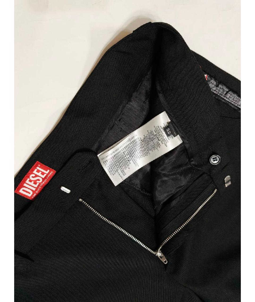 DIESEL Черные полиэстеровые повседневные брюки, фото 5