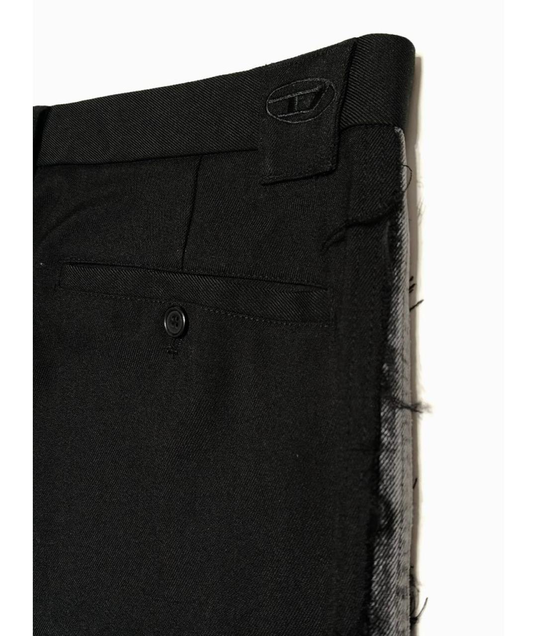 DIESEL Черные полиэстеровые повседневные брюки, фото 4