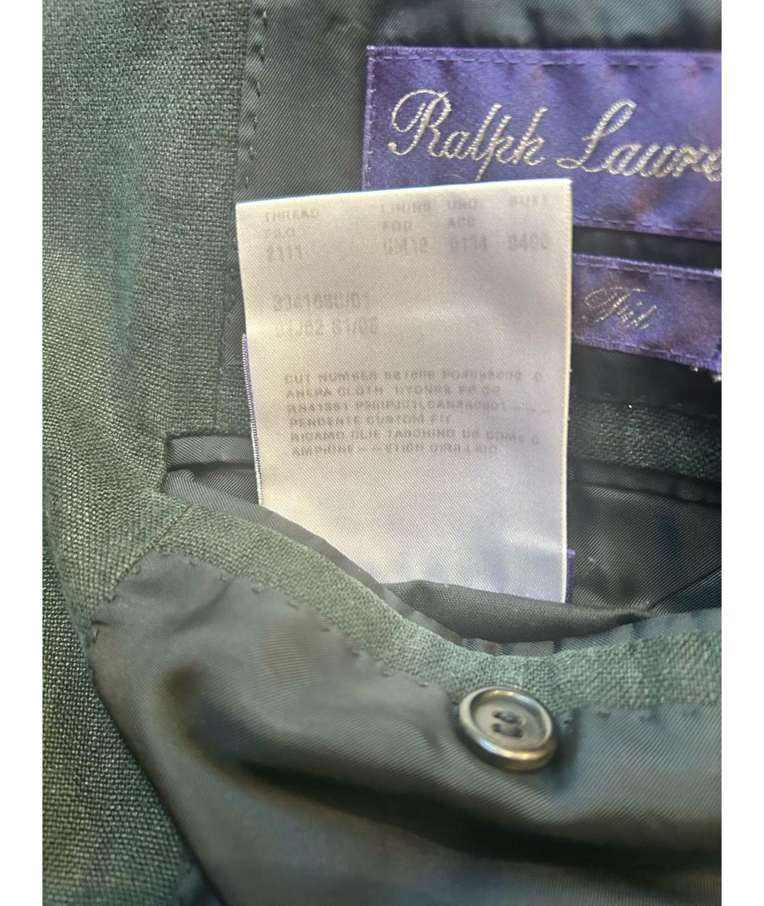 RALPH LAUREN Антрацитовый льняной пиджак, фото 6