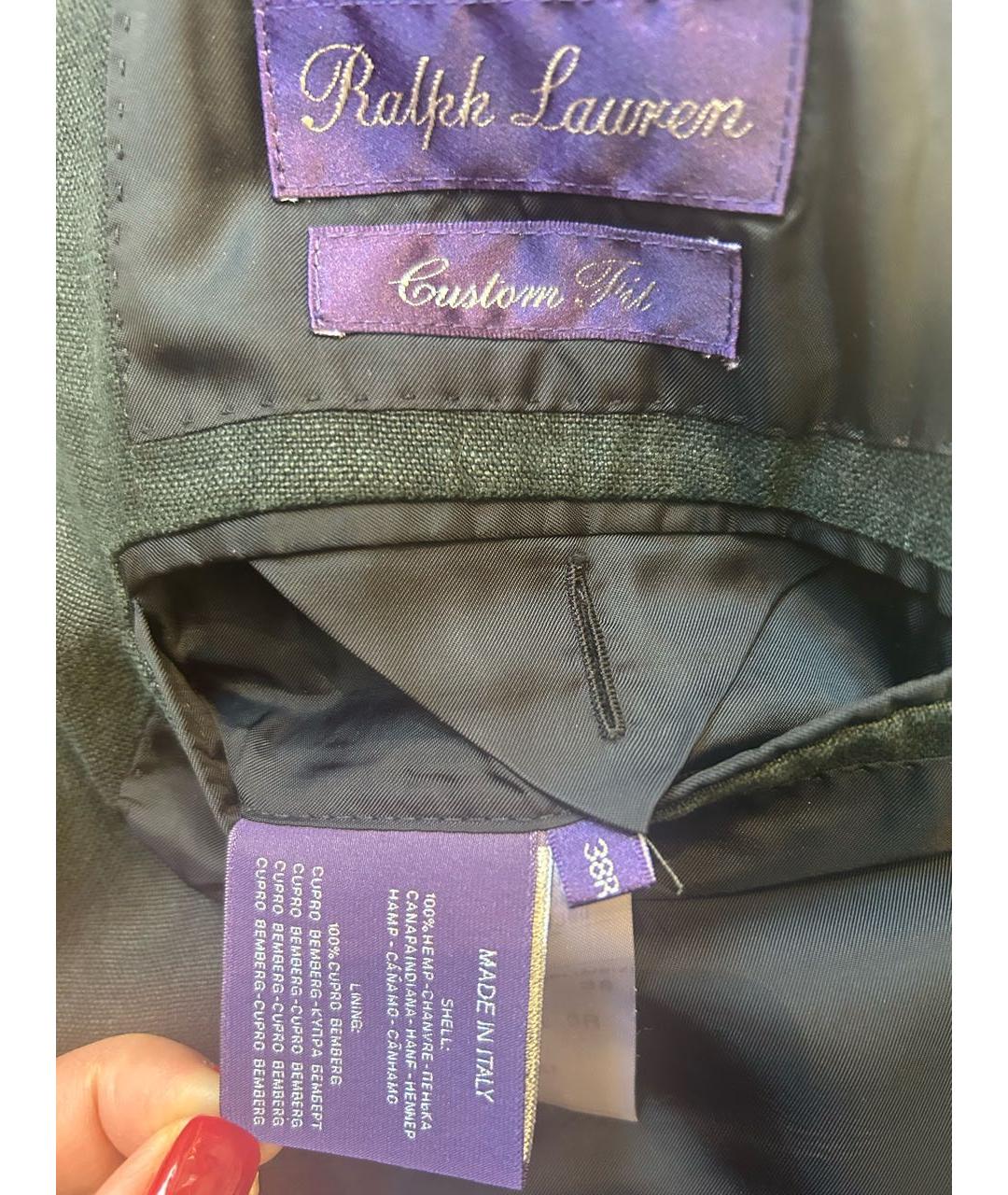 RALPH LAUREN Антрацитовый льняной пиджак, фото 7