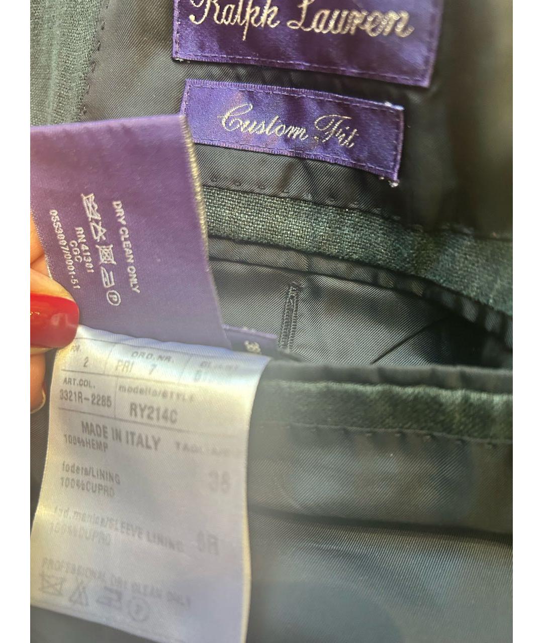 RALPH LAUREN Антрацитовый льняной пиджак, фото 8