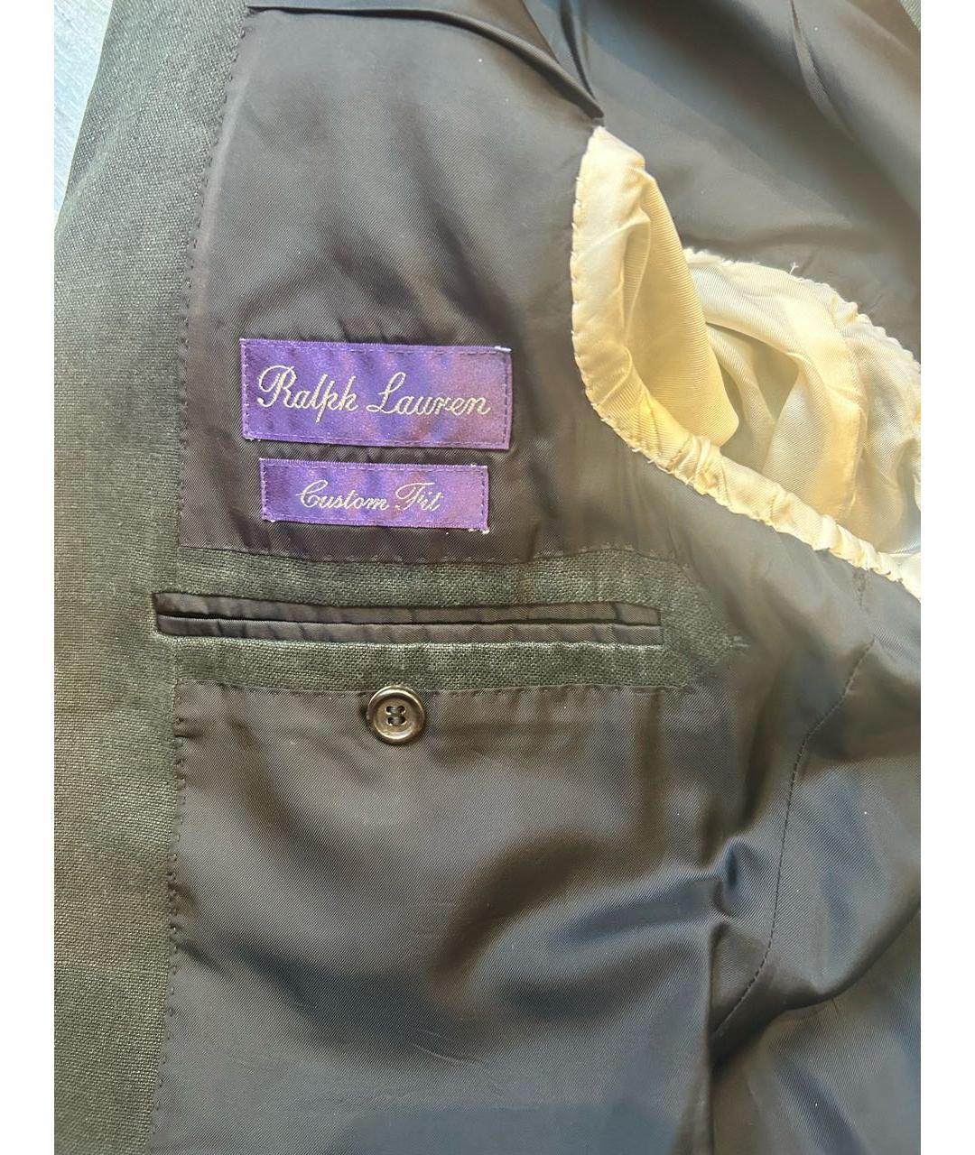 RALPH LAUREN Антрацитовый льняной пиджак, фото 5