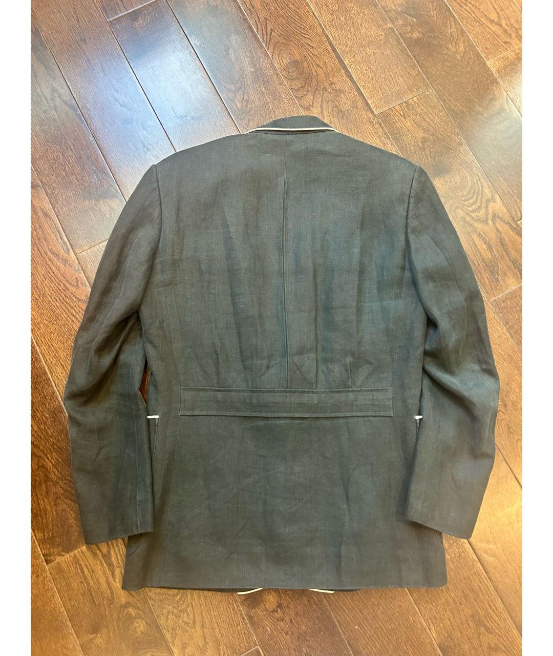 RALPH LAUREN Антрацитовый льняной пиджак, фото 2