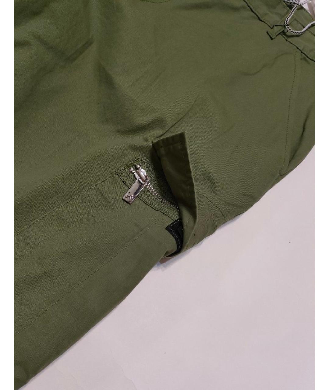 JOHN RICHMOND Зеленые хлопковые повседневные брюки, фото 7