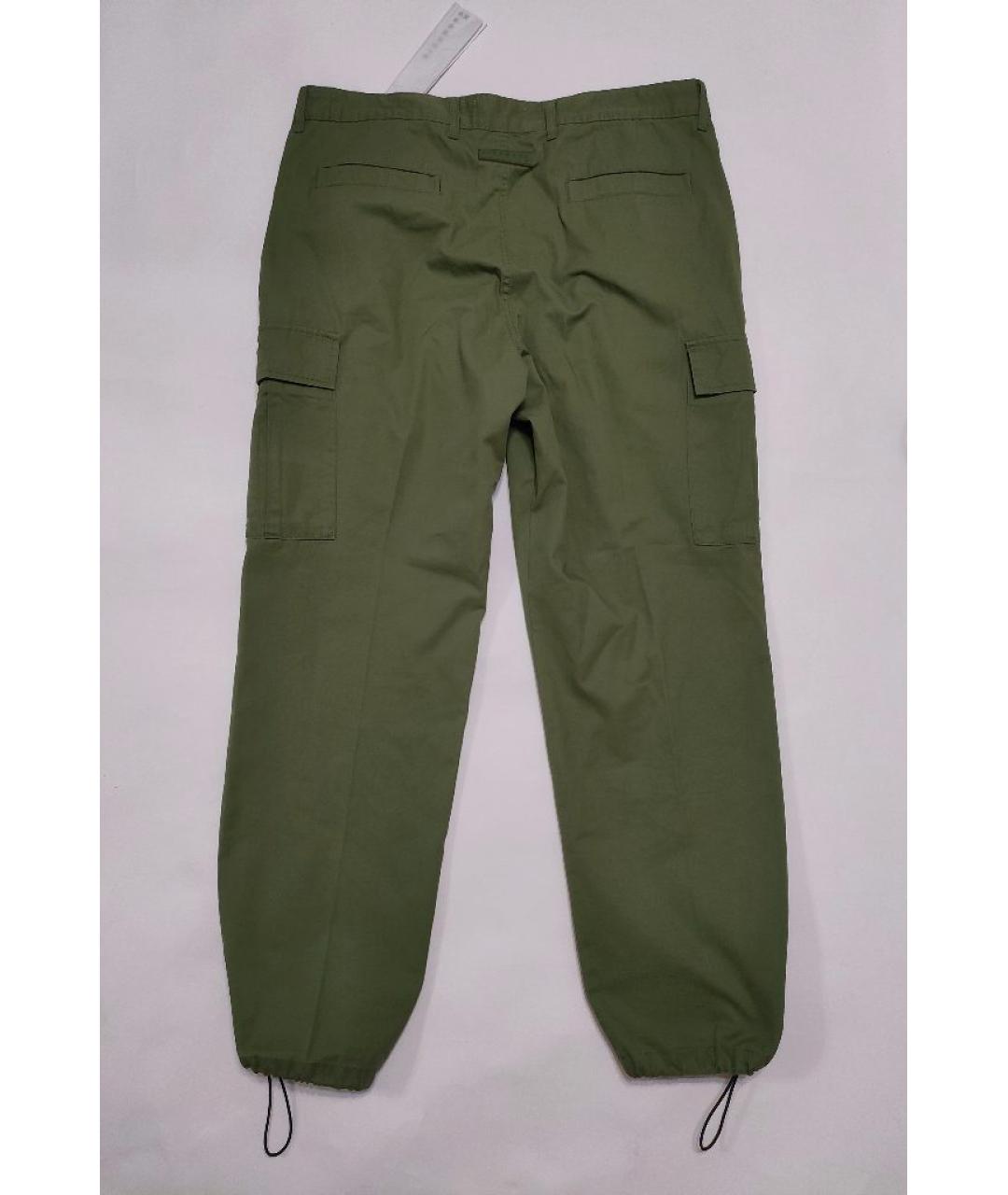 JOHN RICHMOND Зеленые хлопковые повседневные брюки, фото 6