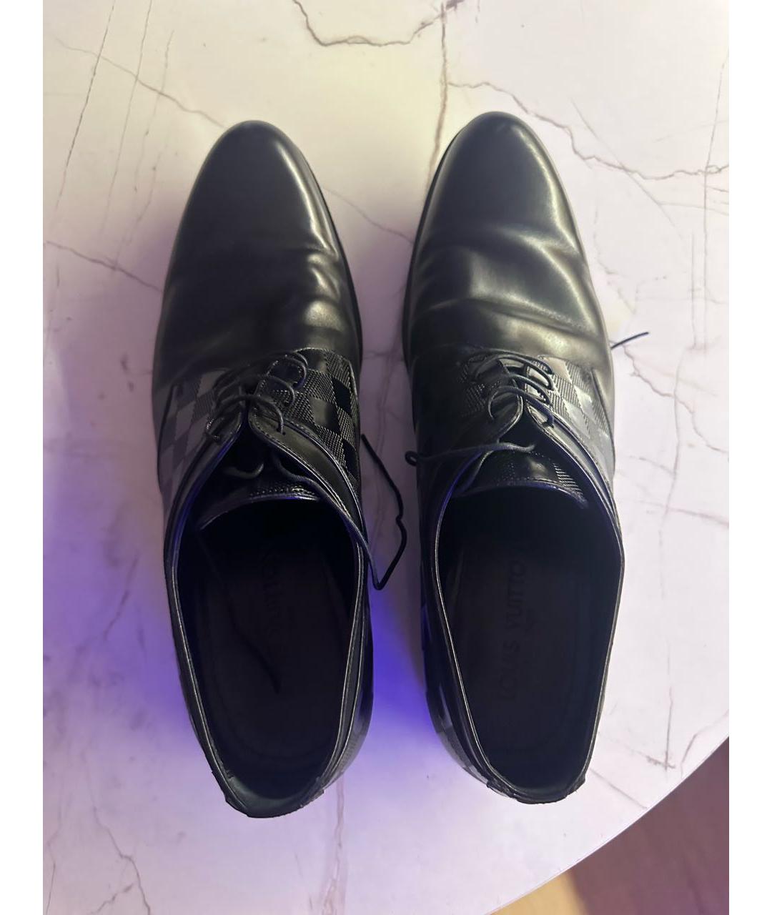 LOUIS VUITTON Черные кожаные низкие ботинки, фото 3