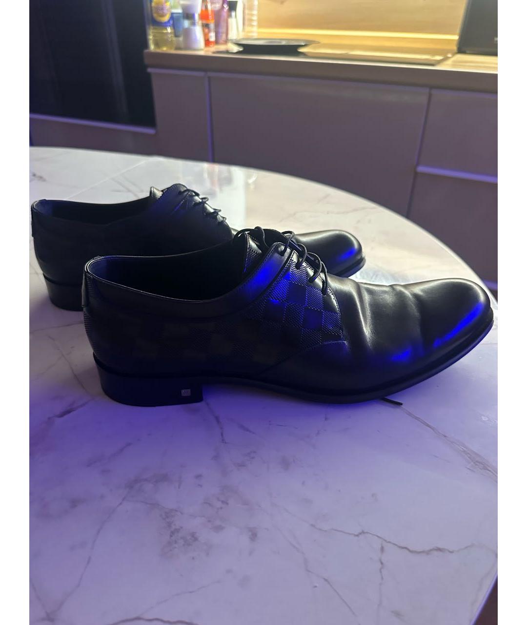 LOUIS VUITTON Черные кожаные низкие ботинки, фото 9