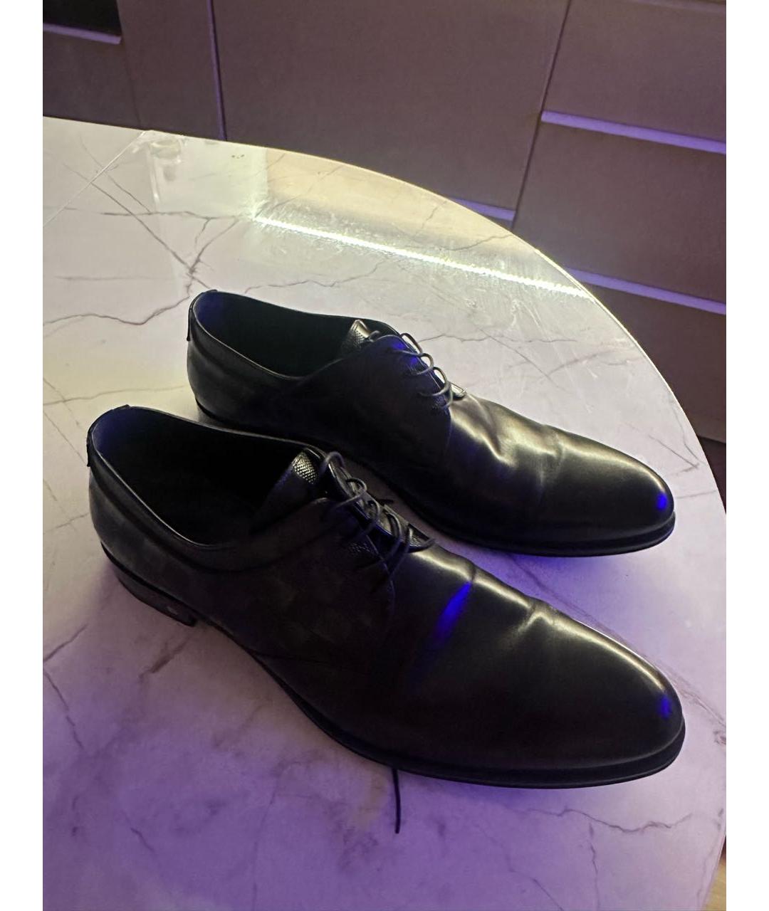 LOUIS VUITTON Черные кожаные низкие ботинки, фото 7