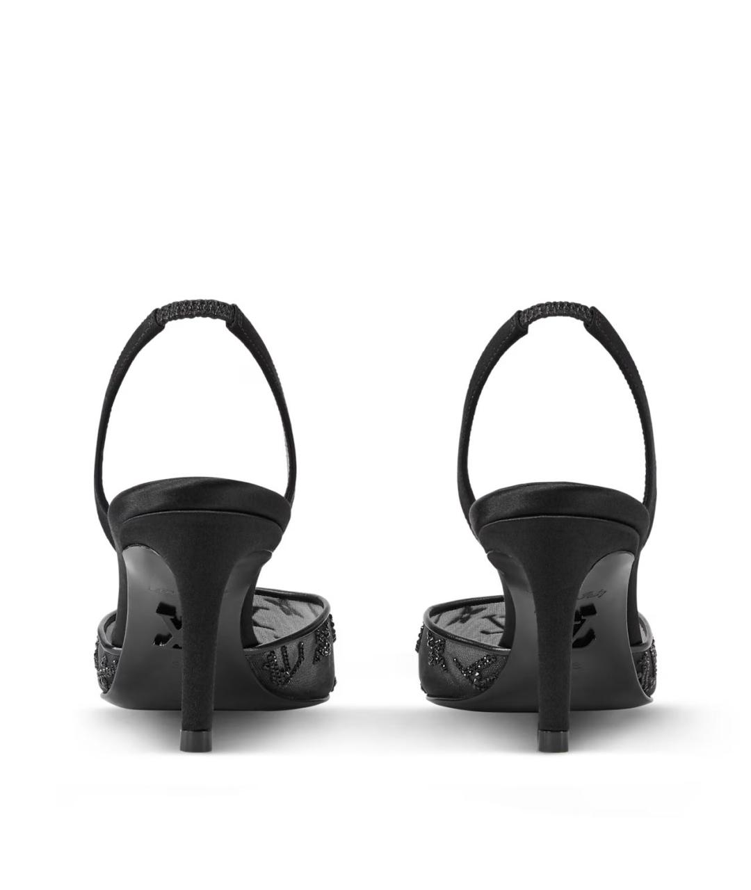 LOUIS VUITTON Черные текстильные туфли, фото 4