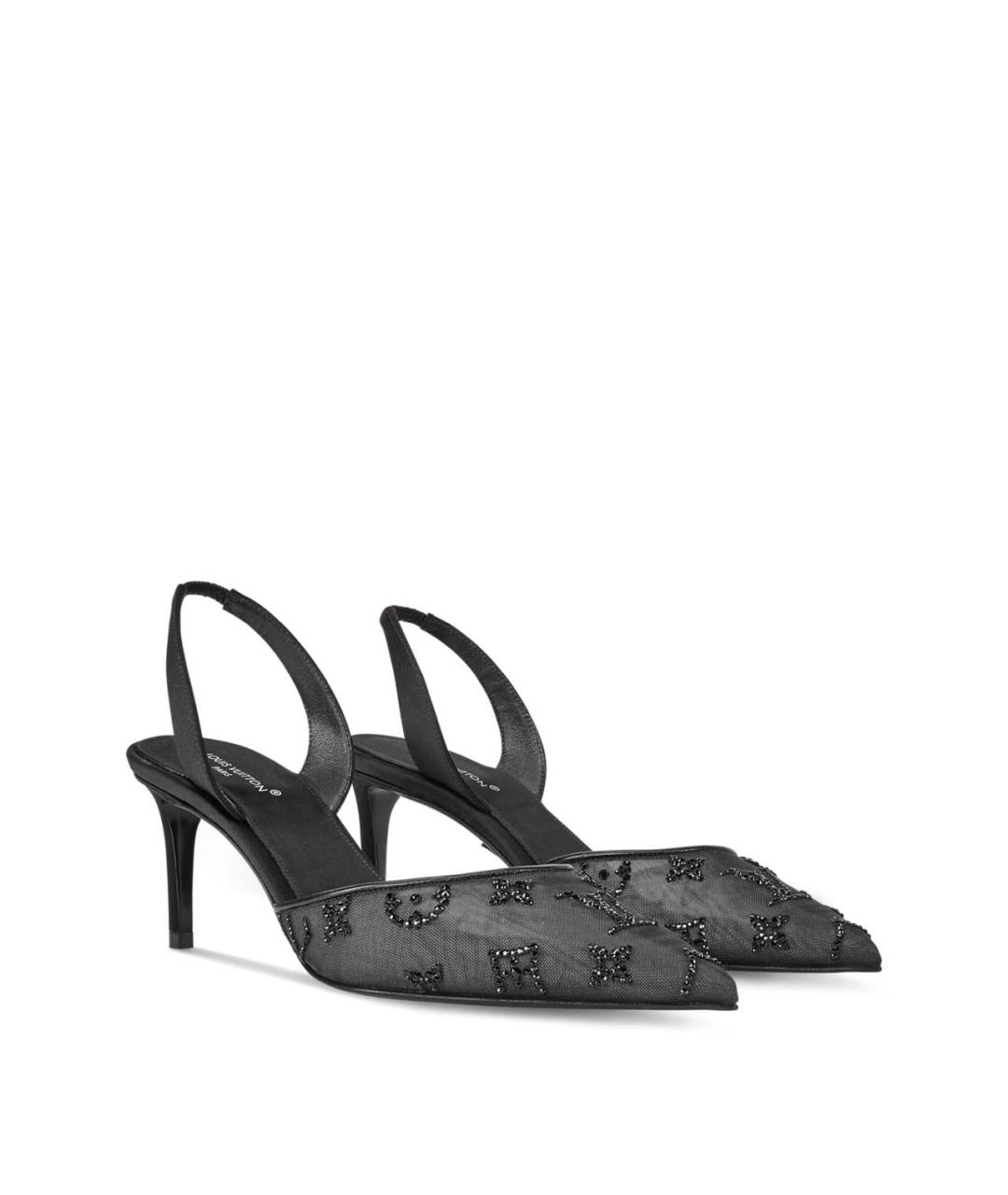 LOUIS VUITTON Черные текстильные туфли, фото 2