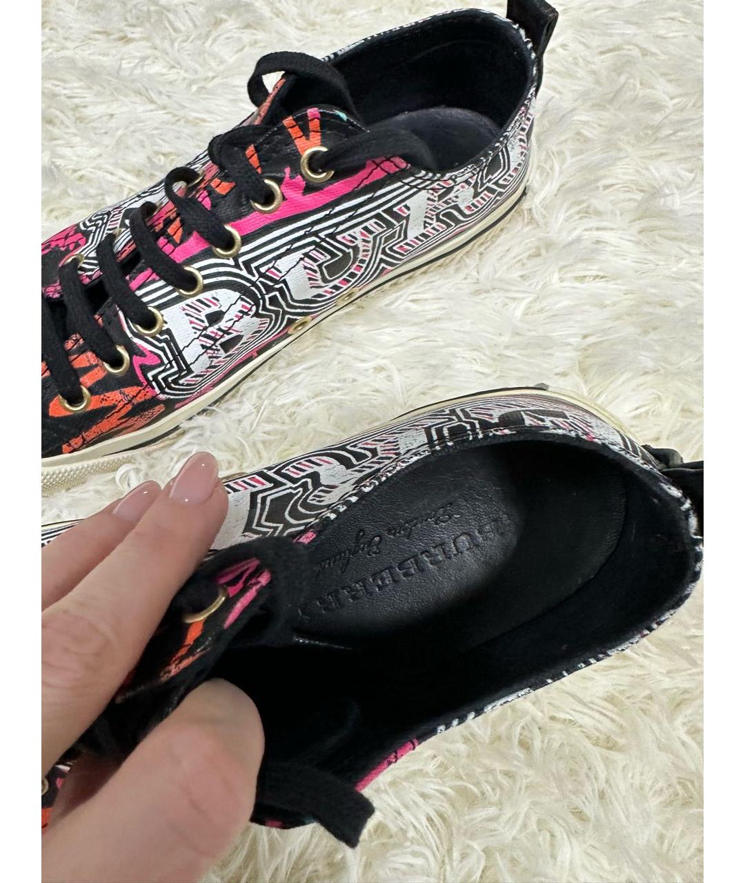 BURBERRY Мульти замшевые кеды, фото 4