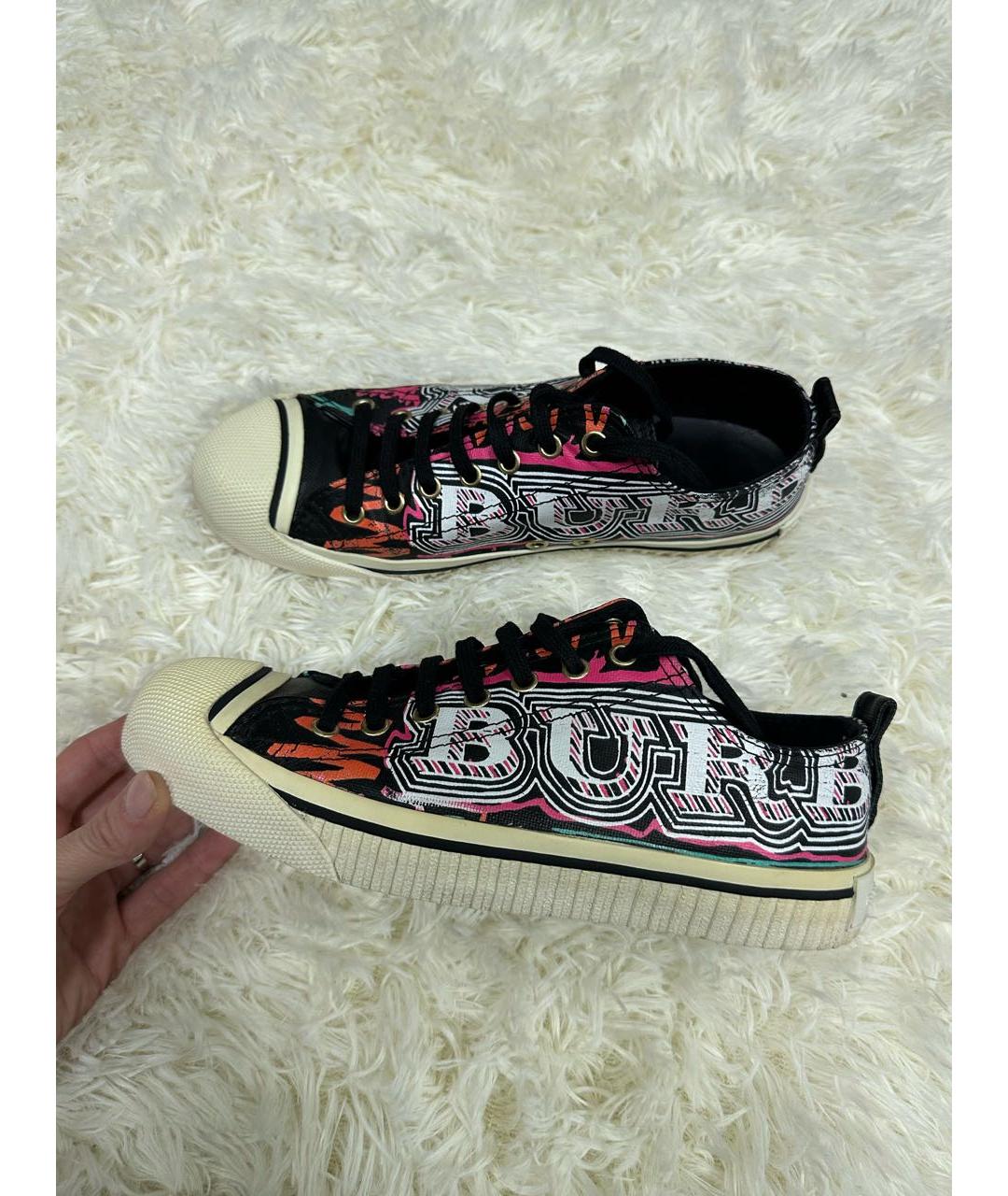 BURBERRY Мульти замшевые кеды, фото 7