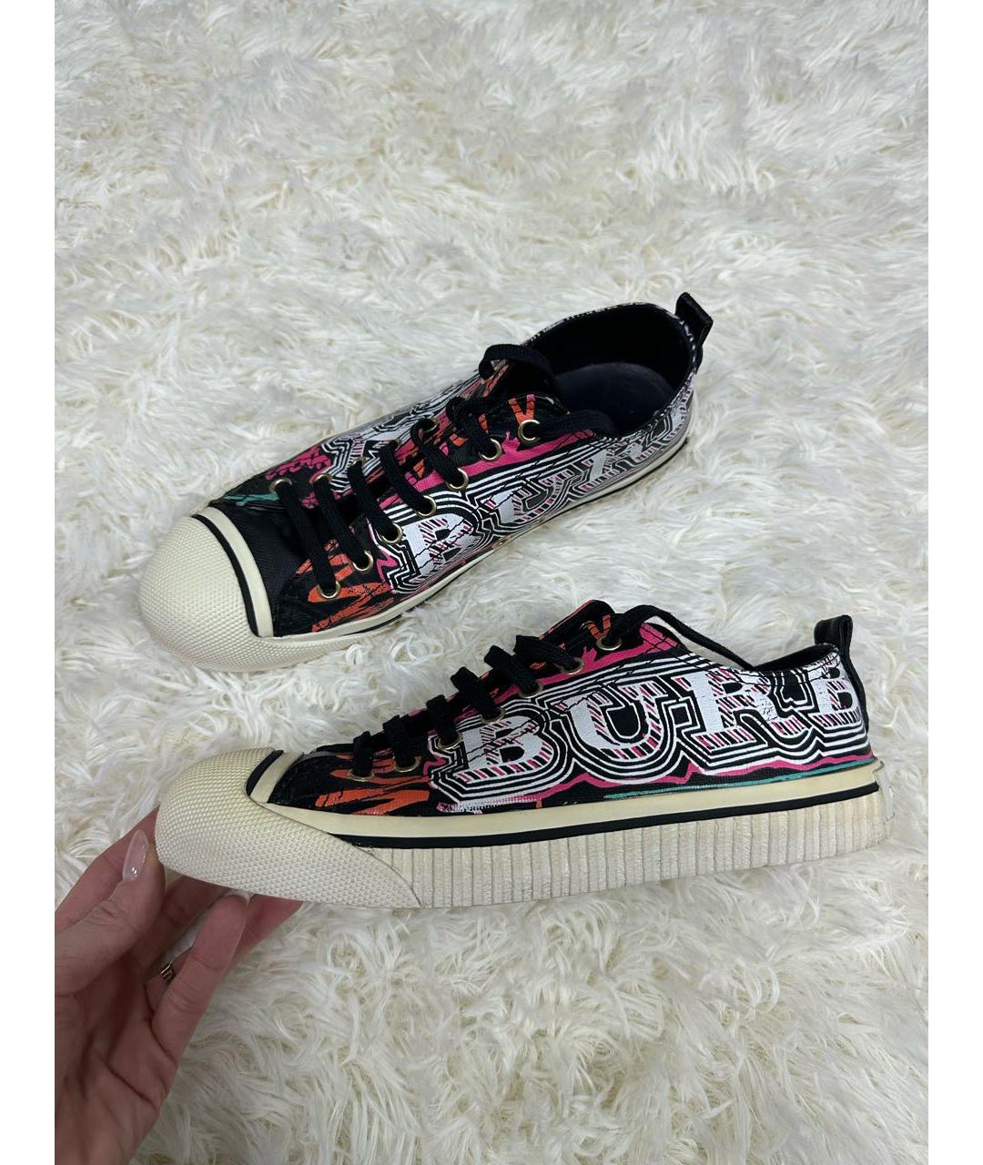 BURBERRY Мульти замшевые кеды, фото 3